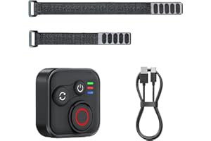 AXVRAV Wireless Bluetooth Fernbedienung für Insta360 X5/X4/X3/Ace Pro/Ace Pro 2/GO3S/GO3/GoPro/ONE R/RS/Hero 13/12/11/IOS/Android Smartphone, 50M Reichweite 96h Ausdauer Wasserdicht mit Handschlaufe Type-C