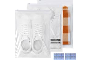 GESDYO 30Pcs Ziplock Bags 35x45cm Reusable Frosted Plastic Travel Storage Bags with Zip Lock Seal No Holes Waterproof Luggage Organiser Pouches for Clothes, Hospital & Office Supplies