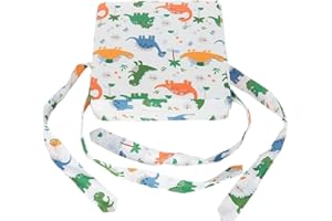 Richolyn Siège d'appoint pour Table à Manger, Coussin Chaise Haute pour bébé, Siège d'appoint réglable pour Chaise Haute avec Sangles pour bébé Tout-Petit Enfant en Bas âge