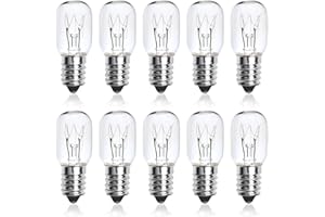 Bonlux Lampada da Forno 20W 300 Gradi Dimmerabile Lampadina Frigorifero, Lampadina Lampada Sale, Attacco Piccolo E14, T22 Lampadine Ricambio LED Pygmy, Luce Bianca Calda 2700K, 150LM, 230V 10 Pezzi