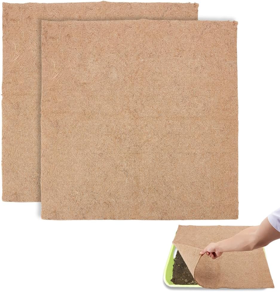 OLYCRAFT 2pcs Worm Blanket 60x60cm Worm Bin Blanket Worms Composting Blankets Jute Fiber Compost Bin Blankets Biodegradable Worms Farm Accessories for Compost Bins Farms Planter Garden Decoration