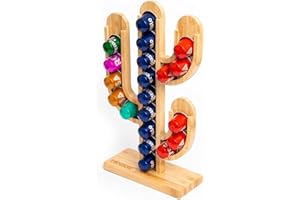 bioexxe Portacápsulas de madera de bambú, porta capsulas no solo contenedor de cápsulas café, sino también un organizador útil el hogar