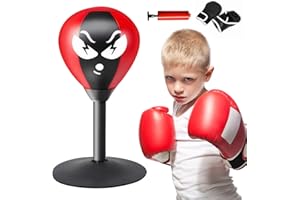 Haokelai Desktop Punching Bag, 2025 New Rage Bag, Speed Bag Boxing with Strong Suction Cups and Gloves, Flexible and Versatile, Punching Ball for Skill Improvement and Stress Relief