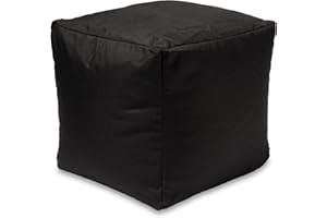Home Sweet Home UK 100% Waterproof Cube Bean Bag Footstool Modern Square Pouffes for Living Room Large Cube Plush Pouffe Footstool For Indoor & Outdoor Stylish & Durable Square Beanbag Pouffe Stool