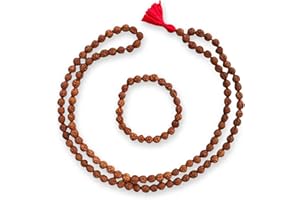 creazioni unique Mala Tibetano 108 Grani Originale - Collana Rudraksha e Bracciale per Uomo/Donna Fatti a Mano - Idea Regalo Spirituale per Meditazione e Yoga