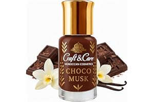Craft & Care – Choco Musk Perfume Árabe Hombre & Mujer | Aceite Perfumado SIN ALCOHOL | Dulce Chocolate & Vainilla con Musk, Larga Duración, Portátil, Ideal para Layering (1 Unidad, Choco)