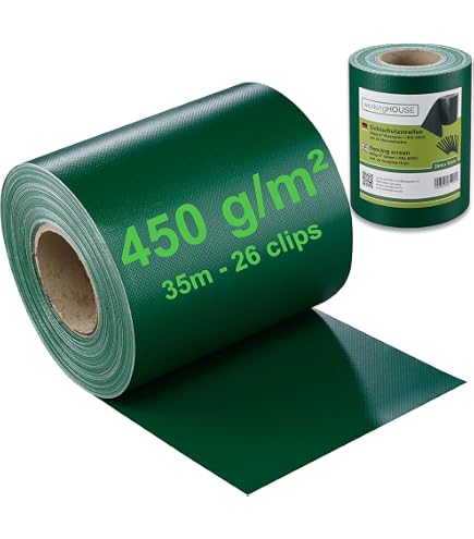 workingHOUSE Bandes d'intimité en PP de de 1,1 mm d'épaisseur - Résistantes aux intempéries, sans Entretien, indéformables - 10 Bandes de 2,55 m de Longueur x 19 cm de Hauteur (Anthracite