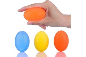 AIKESIWAY Hand Exercise Balls,Hand Therapy Balls,Grip Balls,Stress Relief Ball for Adult and Kid,Squeeze Balls for Hand Therapy Hand Grip Equipment Ball-3 Resistance Levels(3 PCS)