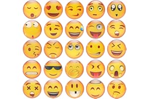 M MORCART Magneti Frigo,Calamite Smiley,Magneti Smiley, 3D Smiley Bambini Decorazioni Cucina per Frigorifero Lavagne Magneti Divertenti in Vetro(Confezione da 25)