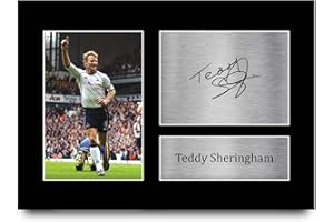 HWC Trading A4 Teddy Sheringham Tottenham Hotspurs Spurs Gifts Printed Signed Autograph Picture for Fans and Supporters - A4