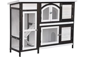 nanook Kaninchenstall Hasenstall XXL Meerschweinchenstall draußen Outdoor für 2 Hasen Volierendraht wetterfest Jumbo 138 x 48 x 109 cm