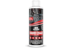 SPORTMEDIQ - Gym Liquid Chalk - No Mess Chalk for Weightlifting, Rock Climbing, Yoga, Pole Dancing (8.5 oz)