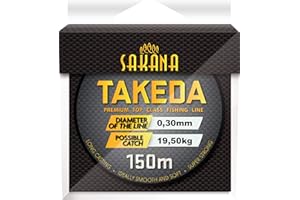 York Fitness Unisex-Adult Takeda Angelschnur, grau-transparent, 0,30mm