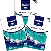 StopEver Well Tooth Toothpick Floss Pack of 3 | Mint Flavored | 150 Pieces (3 x 50) | Interdental Cleaning, Oral Hygiene and Day