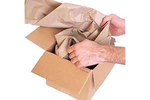 Jeco - Lot de 6 rouleaux de papier kraft froissé 20cm x 250m bourrage calage remplissage écologique protection colis en distributeur 100% recyclé et recyclable