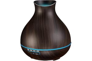BZSEED Difusor de Aceite Esencial de 550 ml, difusor de Aroma con Temporizador de humidificador de Vapor frío para Habitaciones Grandes, hogar, Apagado automático del Agua, 7 Luces Que cambian de Color