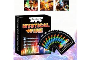 Ganbaro Mystical-Fire Sachets, Fire Colour Changing Powder, Fire Cones Colour Changing, Magical Flames Suitable for Indoor and Outdoor, Party Dinner, Yard Campfire, 10g*10pcs