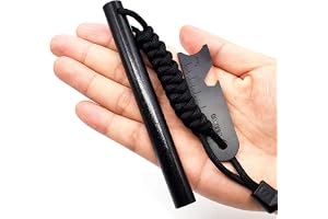 Eldstål XXL | Set med eldsten med paracord skrapa | EXTREM stark gnistflyg