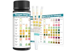 YAGASPANTERY 100 StrisceTest delle Urine,10 parametri Analisi Stick, Reattive per Urinalisi con cartella colori di riferimento,Strumenti di monitoraggio della Salute