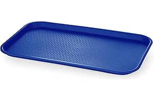 HENDI Bandeja de Servicio, GN 1/1, Amerbox, Rectangular, Multiusos, Bandeja para Servir Comida rápida, Bebidas, Fast Food, Bandeja de Cocina, 530x325x(H) 20mm, Azul, Polipropileno