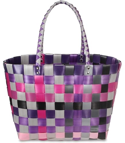 Witzgall Ice-Bag 5010/26/0 – Leichte Einkaufstasche In Grau-Mint-Rose, Praktisch Als Büro- Oder Shopping-Tasche