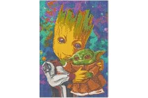 DAJMAIEZ 5D DIY Pintura de Diamante, Diamond Art Painting Taladro Completo Kit, Bordado de Cristal Cuadros de Lienzo Diamante por Números para Niños Adultos, Decoración de Pared del Hogar - hombre árbol