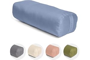Vedara® Yoga Bolster AKAMA – Yogakissen mit Kapokfüllung für Yin Yoga – Rechteckig – Waschbarer Bezug aus 100% robuster Baumwolle – Großes Yogakissen für Restorative Yoga