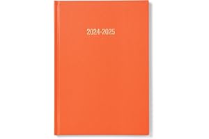 MORGAN'S DIRECT A5 Orange Academic Diary 2024-2025 Week To View Mid Year Planner With Appointments