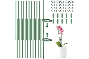 Elsrantor 90PCS Sostegno per Piante, Supporto per Piante Rampicanti, Tutori per Piante, Tutore Piante Orchidee, Bastoncini per Orchidee,Set di Pali di Supporto per Piante, per Orchidee