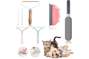 CUIDONGSHENG 5 Pcs Cepillo Rodillo Removedor de Pelo para Mascotas,Removedor de Cabello Pelusa Portatil,Reutilizable Quitapelusas Manual Lint Remover para Ropa,Animales,Alfombras,Sofás,Coches,Sabanas