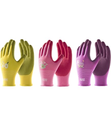 Gants De Jardinage NUDE ROSTAING Taille 06 – Latex Rose Parfumé Eucalyptus – Extra Doux, Lavables & Naturels