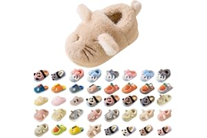 Generisch Kinder Winter Pantoffeln Jungen und Mädchen Hausschuhe Plüsch Warme Indoor Slippers Niedliche Tier Winterschuhe Weiche Flauschige Filzhausschuhe Memory Schaum Plüschfutter Hausschlappen