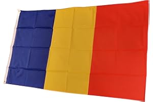 NWFlags Romania Flag 5ft x 3ft 75d Premium Polyester Suitable For Flagpoles | Strong Polyester 5x3 foot material Romanian flag with Eyelets