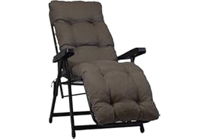 TECNOCUCI Cuscino Imbottito per Sdraio con poggiapiedi (160x45cmx10cm) - 100% Made in Italy - Ricambio Cuscino Ideale per Sdraio da Giardino