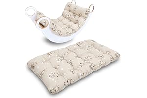 Krabbeldecke für Baby Kissen für Kletterbogen 60x120 cm - Bodenkissen Kinder Matte für Montessori Spielbogen Wippe Kletter Bogen Polster Spieldecke für Kinderzimmer Oeko-Tex Giraffen