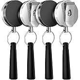 ASTER 4 Pack Heavy Duty Retractable Pencil Holders, Ideal Grip for Markers and Carpenters, Elastic Silicone Holder