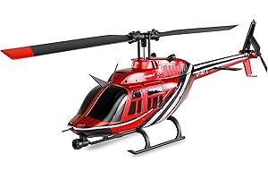 Amewi Bell 206 Jet Ranger CP Hélicoptère télécommandé 6 canaux 6G RTF Échelle hélicoptère hélicoptère Rouge/Noir Échelle 1:33
