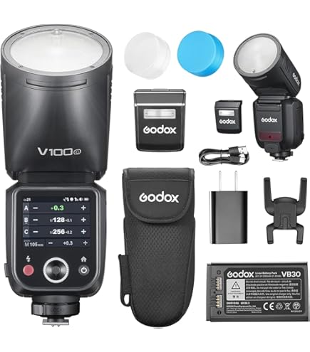 Flash Godox V100C Per Canon - 100Ws TTL Con Touchscreen E Wireless - Foto 5