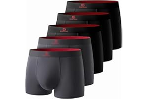 GLESTORE Bokserki męskie MT0604 zestaw 4 lub 5 oddychający, modalny czarny granatowy szary S-XXL