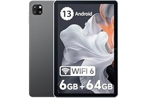 OSCAL Tablette Android 10 Pouces Pad 50 WiFi,Tablette Android,6 Go (2+4)+64 Go/TF 2 to,Tablettes Tactile 5100 mAh WiFi 6,Quad-Core,Contrôle Parental,Widevine L1,BT5.2,1280×800 HD+IPS(Gris)