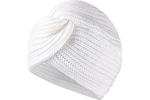 MFAZ Morefaz Ltd Donne Cappello Chemo Hat Turban Lana Mohair a Maglia Headwear Cross Twist