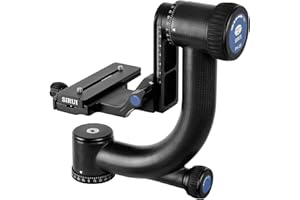 SIRUI PH-20 Carbon Fibre Tripod Gimbal Head with Case, Heavy Duty Panoramic Head for Cameras, 44.1lbs/20kg Payload