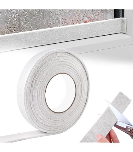 Strisce Assorbenti Per Finestre Anti-Condensa - Rotolo Da 2 Metri, Feltro Spesso 4 Mm, Autoadesive, Riutilizzabili