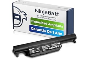 NinjaBatt Batería A32-K55 für ASUS ASUS X75V F75VD X75A R500V F75V F75VB F75VC R503U R503A R503C K55VD X75VD K75VM K75VD K75DE K55 K55N K55VM K45VS K45VJ K55DR A32-K55X - [6 Zellens/4400mAh/48Wh]
