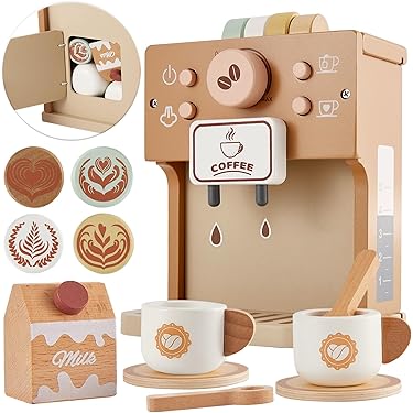 Dinette Bois Toywoo Ensemble De Nourriture En Bois - Hamburger, Sandwich, Frites Et Plus Encore - Jouet éducatif Montessori Pour Enfants De 3 à 5 Ans - Unisexe Accessoire Cuisine Enfant