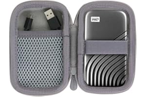 Borsa Custodia Rigida per Western Digital WD My Passport SSD Portatile 2020 di Aenllosi(color gris)