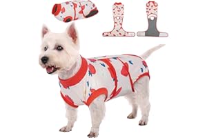Kuoser Dog Recovery Suit,Dogs Surgical Recovery Suits Female Male, Soft Puppy Post Body Vest, Onesie Doggie Bodysuit after Surgery