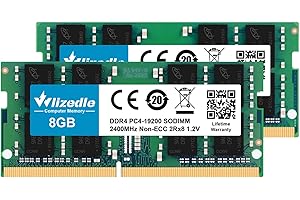 DDR4 16Go Kit (2x8Go) 2400MHz Laptop Mémoire RAM CL17 SODIMM Wlizedle Module de Mémoire PC4-19200 260-Pin 1,2V Non-ECC 2Rx8 Upgrade Notebook Memory pour Ordinateur Portable, Vert