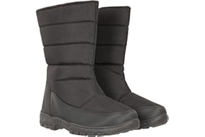 Mountain Warehouse Icey Mens Fleece Lined Snow Boots - Snow Proof Shoes with Sherpa Lining & Grippy Outsole - Winter Skiing, Winter Sports, Walking