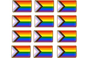 OMNISEXUAL 12/24/100/150 Pcs Inclusive Progress Pride Pin Brooches Rainbow Gay Flag Badge Brooch LGBT Enamel Progressive Lapel Badges Pins Bulk Decoration for Clothes and Bags Gifts